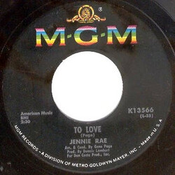 Jennie Rae To Love / Georgia On My Mind USED VINYL 7INCH 45 RPM SINGLE