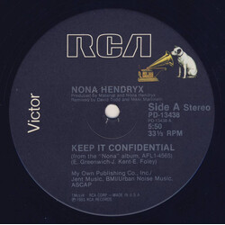 Nona Hendryx Keep It Confidential VINYL 12" USED