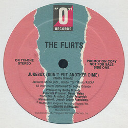 The Flirts Boy Crazy / Jukebox (Don't Put Another Dime In That) USED VINYL 12INCH 33 S RPM PROMO