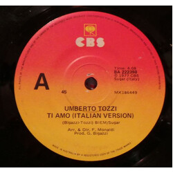 Umberto Tozzi Ti Amo USED VINYL 7INCH 45 RPM SINGLE