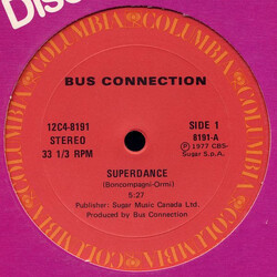 Bus Connection Superdance / Don't Stop USED VINYL 12INCH 33 S RPM SINGLE