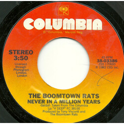 The Boomtown Rats Never In A Million Years USED VINYL 7INCH 45 RPM SINGLE