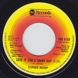 Stephen Bishop Save It For A Rainy Day/Careless USED VINYL 7INCH 45 RPM SINGLE