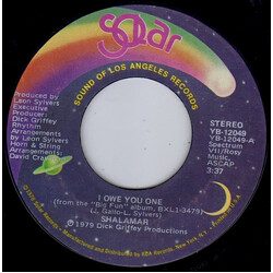 Shalamar I Owe You One USED VINYL 7INCH 45 RPM SINGLE STYRENE STEREO