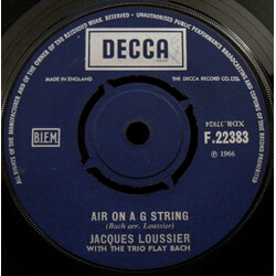 Jacques Loussier Trio Air On A G String USED VINYL 7INCH REPRESS
