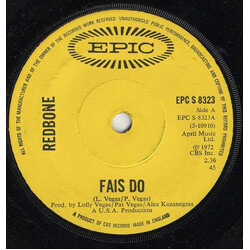 Redbone Fais-Do Vinyl 7" USED