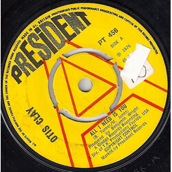 Otis Clay All I Need Is You Vinyl 7" USED