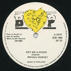 Michael Prophet Cry Me A River Vinyl 12" USED
