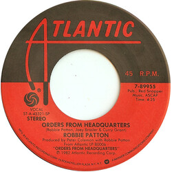 Robbie Patton Orders From Headquarters USED VINYL 7INCH 45 RPM SINGLE