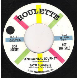 Patti & Margie Sentimental Journey / No No Baby USED VINYL 7INCH 45 RPM PROMO