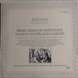Chor Der Mönche Der Benediktiner-Erzabtei St. Martin, Beuron / Pater Maurus Pfaff Prima Missa In Nativitate Domini Nostri Jesu Christi = Erste Weihnac
