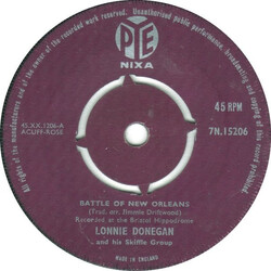 Lonnie Donegan's Skiffle Group Battle Of New Orleans VINYL 7" USED