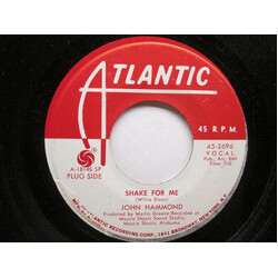 John Paul Hammond Shake For Me USED VINYL 7INCH 45 RPM PROMO