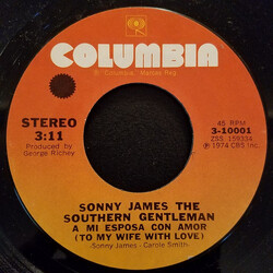 Sonny James A Mi Esposa Con Amor (To My Wife WIth Love) / Just Don't Stop Lovin' Me USED VINYL 7INCH 45 RPM SINGLE