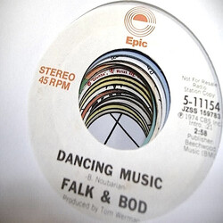 Falk & Bod Dancing Music USED VINYL 7INCH 45 RPM STEREO MONO PROMO
