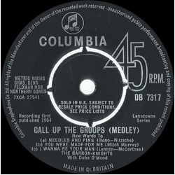 The Barron Knights / Duke D'Mond Call Up The Groups (Medley) Vinyl 7" USED