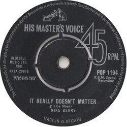 Mike Berry It Really Doesn't Matter USED VINYL 7INCH 45 RPM