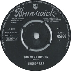 Brenda Lee Too Many Rivers USED VINYL 7INCH 45 RPM SINGLE