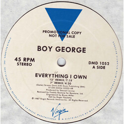 Boy George Everything I Own USED VINYL 12INCH PROMO 45 RPM