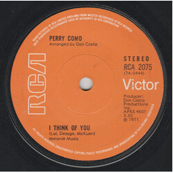 Perry Como I Think Of You USED VINYL 7INCH 45 RPM SINGLE