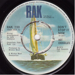 Hot Chocolate Don't Stop It Now USED VINYL 7INCH 45 RPM SINGLE