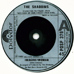 The Shadows Imagine/Woman Vinyl 7" USED