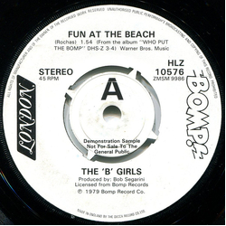 The 'B' Girls Fun At The Beach Vinyl 7" USED