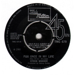 Stevie Wonder For Once In My Life VINYL 7" USED