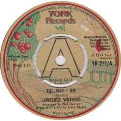 Lovelace Watkins The Way I Am USED VINYL 7INCH PROMO