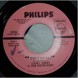 Casey Jones & The Governors Don't Ha Ha USED VINYL 7INCH 45 RPM PROMO