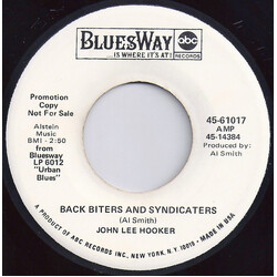 John Lee Hooker Backbiters And Syndicaters / Think Twice Before You Go USED VINYL 7INCH 45 RPM PROMO