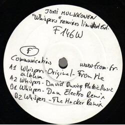 Jori Hulkkonen Whispers (Remixes Limited Ed.) USED VINYL 12INCH LIMITED EDITION 33 S RPM