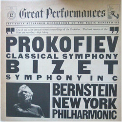 Sergei Prokofiev / Georges Bizet / Leonard Bernstein / The New York Philharmonic Orchestra Classical Symphony / Symphony In C Vinyl LP USED
