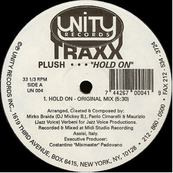 Plush (6) Hold On USED VINYL 12INCH 33 S RPM