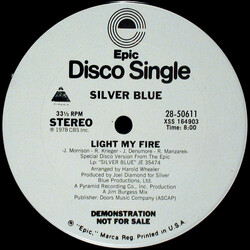Silver Blue (2) Light My Fire / So Rare USED VINYL 12INCH 33 S RPM PROMO