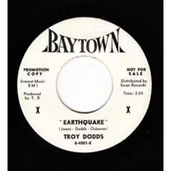 Troy Dodds Earthquake / Trying To Find My Baby USED VINYL 7INCH 45 RPM PROMO