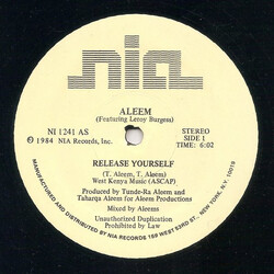 Aleem / Leroy Burgess Release Yourself USED VINYL 12INCH 33 S RPM
