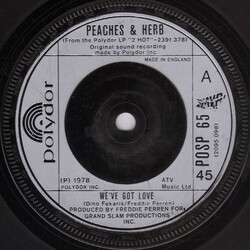 Peaches & Herb We've Got Love USED VINYL 7INCH SINGLE 45 RPM