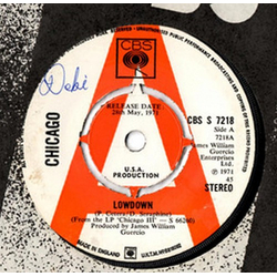Chicago (2) Lowdown / Loneliness Is Just A Word Vinyl 7" USED