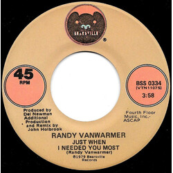 Randy Vanwarmer Just When I Needed You Most / Your Light USED VINYL 7INCH 45 RPM SINGLE