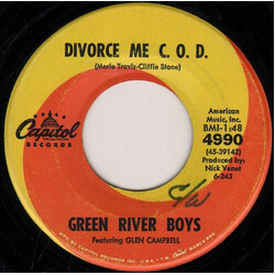 The Green River Boys / Glen Campbell Divorce Me C.O.D. USED VINYL 7INCH 45 RPM