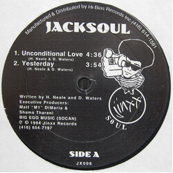 Jacksoul Unconditional Love USED VINYL 12INCH 33 S RPM