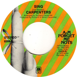 Carpenters Sing / Yesterday Once More Vinyl 7" USED