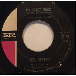 Mel Carter (All Of A Sudden) My Heart Sings USED VINYL 7INCH 45 RPM