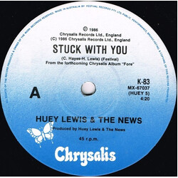 Huey Lewis & The News Stuck With You USED VINYL 7INCH 45 RPM SINGLE