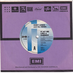 Huey Lewis & The News It Hit Me Like A Hammer USED VINYL 7INCH 45 RPM SINGLE