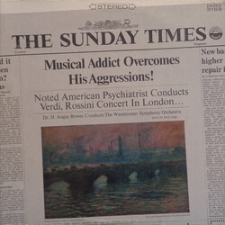 Giuseppe Verdi / Gioacchino Rossini / Henry Angus Bowes / Westminster Symphony Orchestra Musical Addict Overcomes His Aggressions! Vinyl LP USED