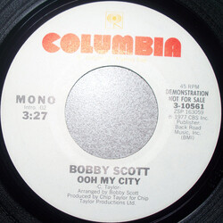 Bobby Scott Ooh My City USED VINYL 7INCH 45 RPM PROMO STEREO MONO