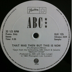ABC That Was Then But This Is Now USED VINYL 12INCH 33 S RPM SINGLE PROMO
