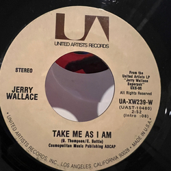 Jerry Wallace Touch Me / Take Me As I Am USED VINYL 7INCH 45 RPM